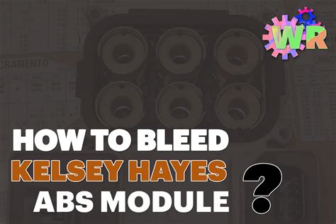 In 1995, GMC switched from the EBC4 to the EBC310 model of the <b>Kelsey</b> <b>Hayes</b> <b>ABS</b> unit. . Bleeding kelsey hayes abs system